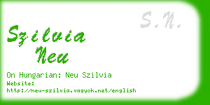 szilvia neu business card